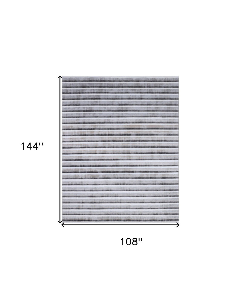HomeRoots Striped Hand Loomed Area Rug image number 5
