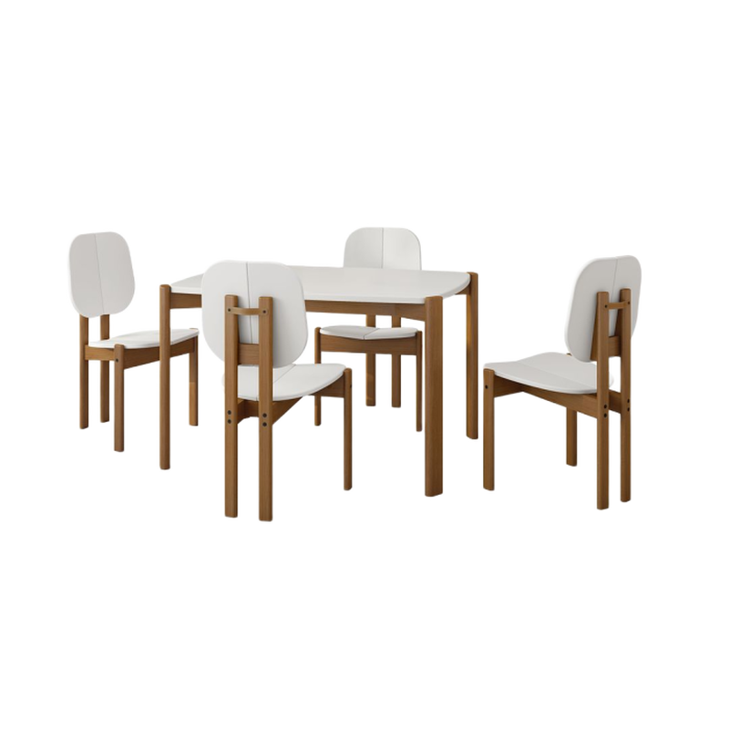 Gales White 5-Piece Dining Set
