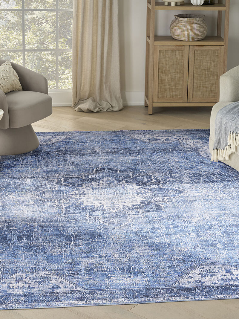 Nourison Washables NWB15 Blue 9'2" x 12' Rug