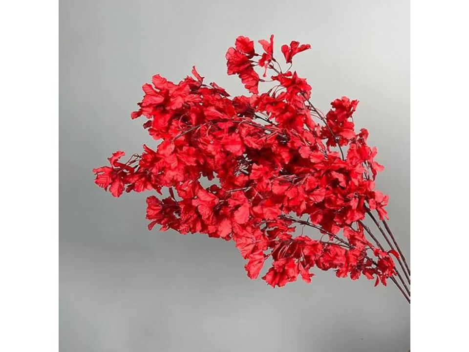 5 Piece Red Artificial Greenery Stems Wedding Centerpiece Decor