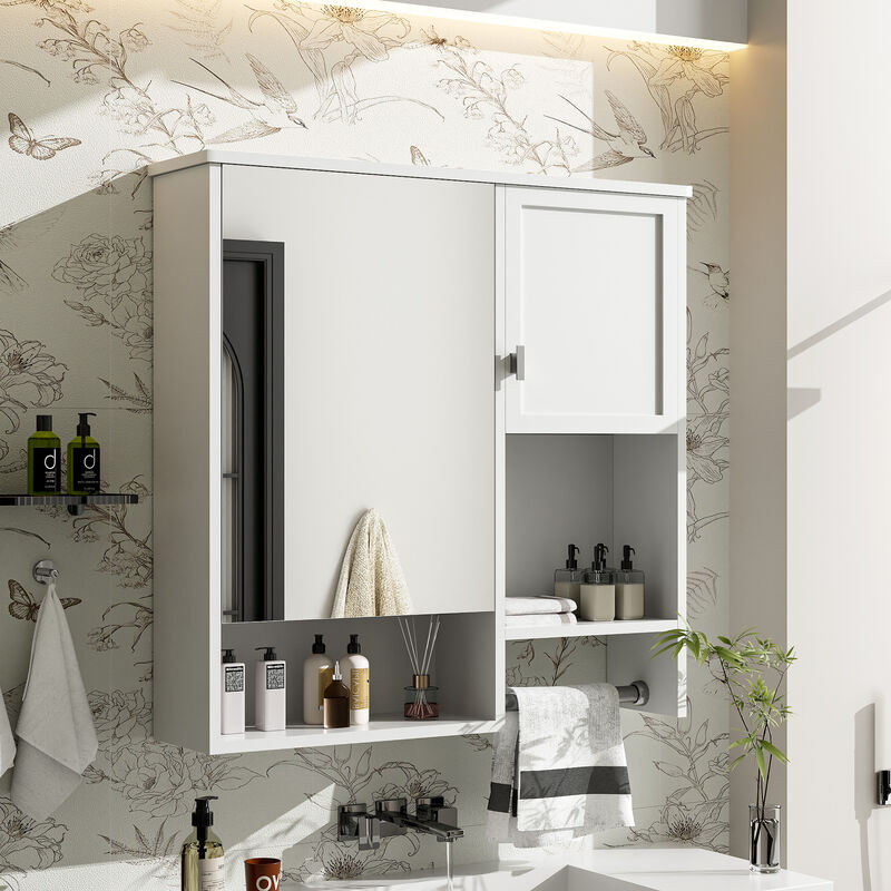 Merax Bathroom Wall Storage Cabinet with Mirror