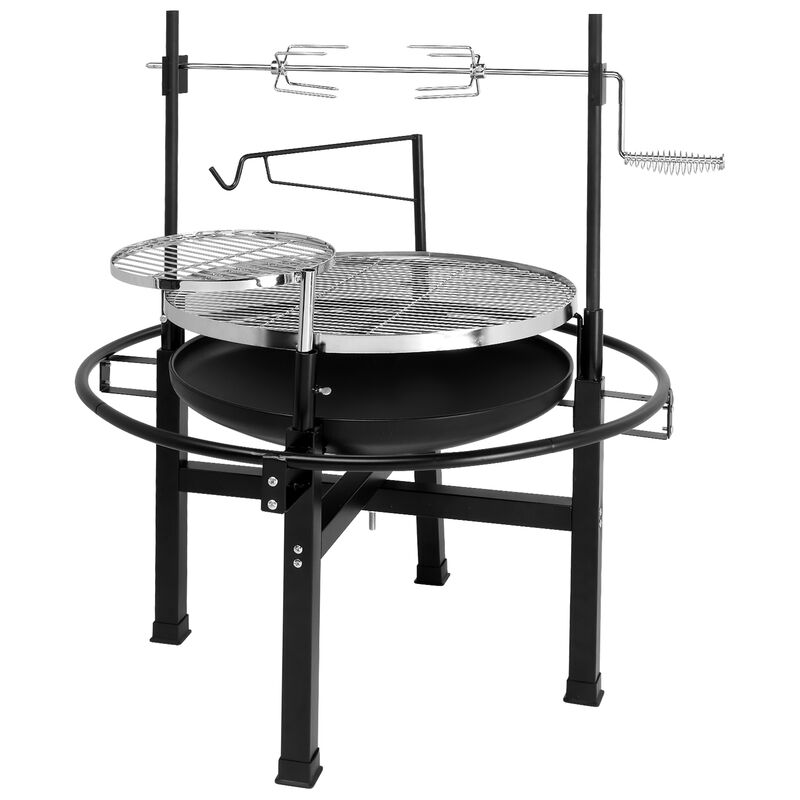 Round Spray Grill Non-Stick BBQ Grill for Even Cooking & Outdoor Grilling