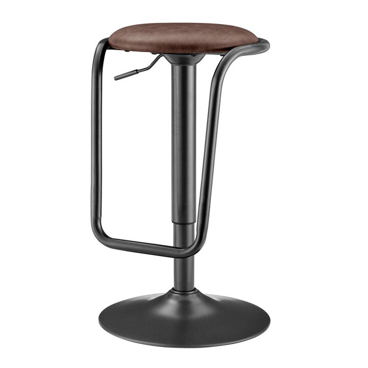 Elijah PU Gaslift Bar Stool, (Set of 2)
