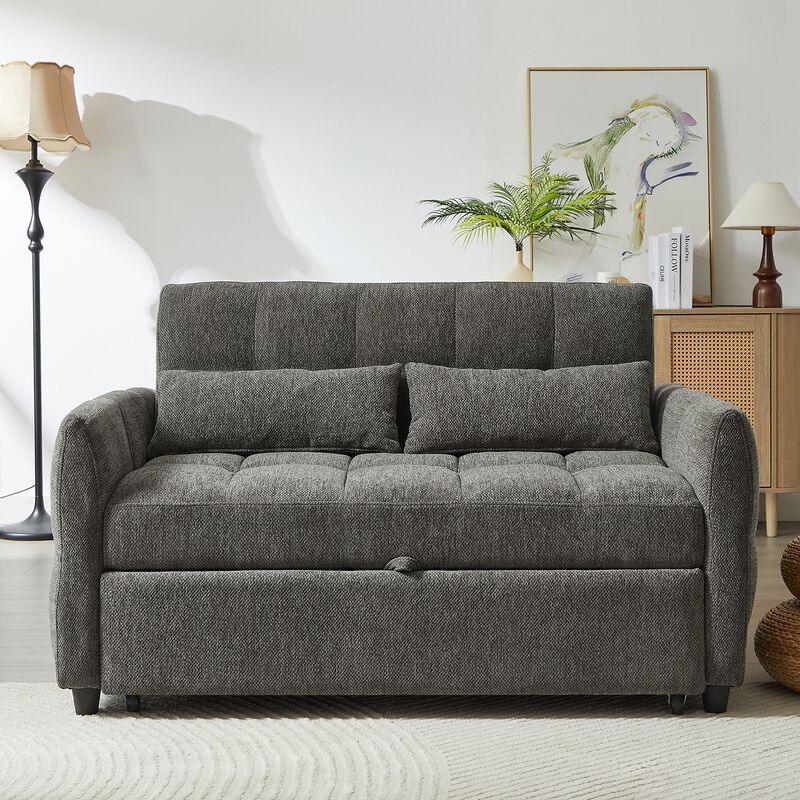 Merax Loveseat Sofa Pull-out Sleeper Sofa with 3 USB Ports
