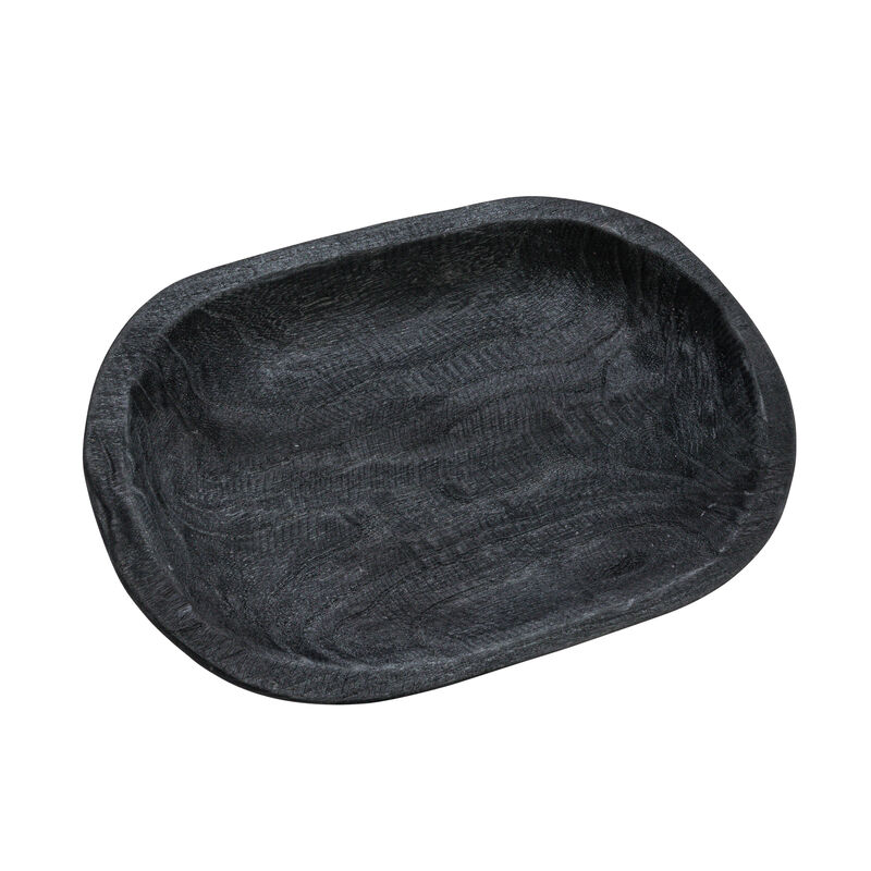 Hand-Carved Paulownia Wood Bowl, Natural image number 0