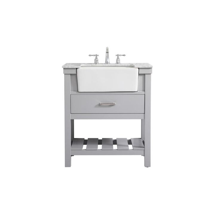 Elegant Kitchen and Bath 30 inch Single bathroom vanity in grey