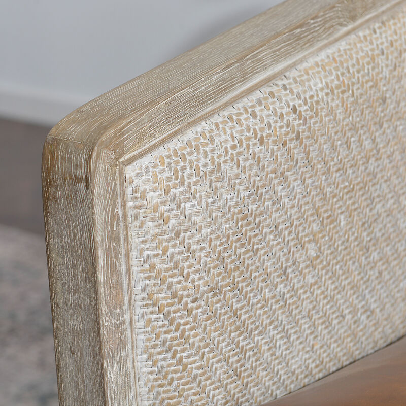 Claude Genuine Leather Swivel Cane Chair image number 9