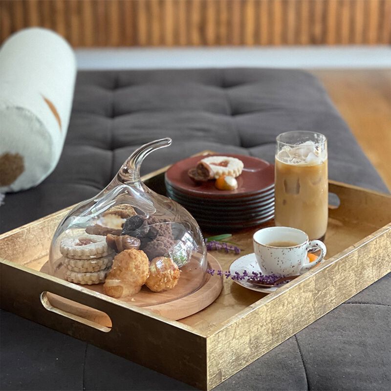 Senses&trade; Small Glass Dome with Wood Base