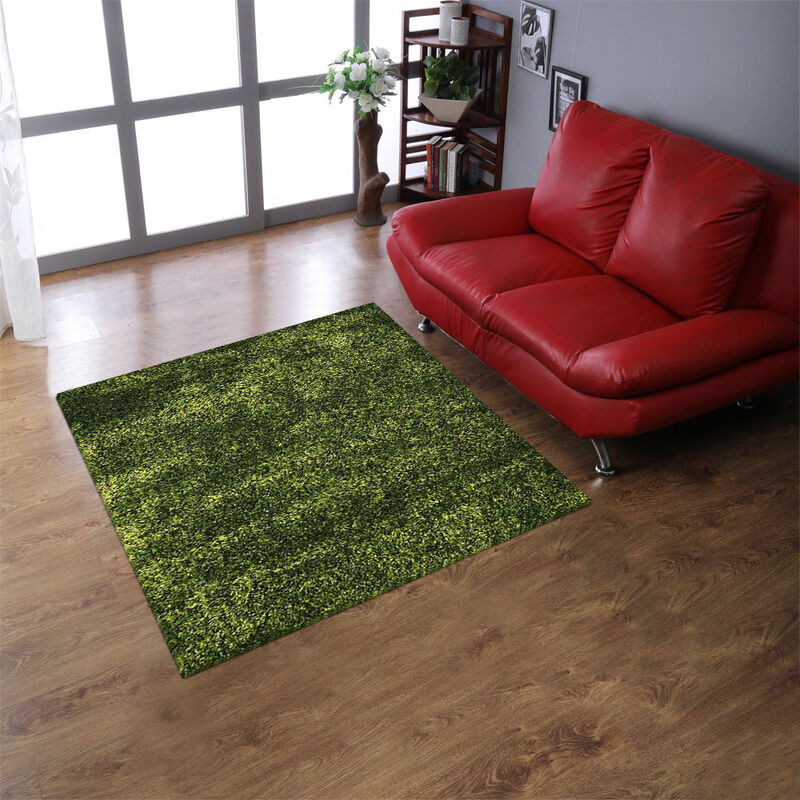 RUGSOTIC CARPETS HAND TUFTED SHAG POLYESTER ECO-FRIENDLY AREA RUGS  - Square, Size, Solid Plain Design, High Pile Thick Handmade Anti Skid Area Rugs for Living Room, Bed Room K00108 image number 1