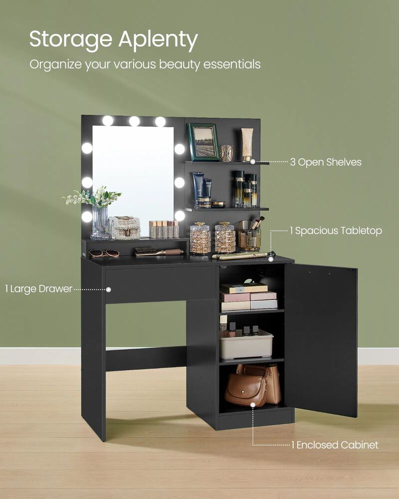 Vanity Desk with Mirror and Lights image number 5