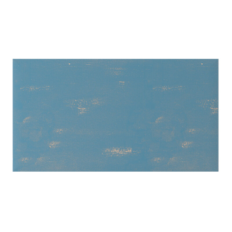 Acadian 14 inch Wide Solid Wood Transitional Narrow Side Table in Distressed Coastal Blue