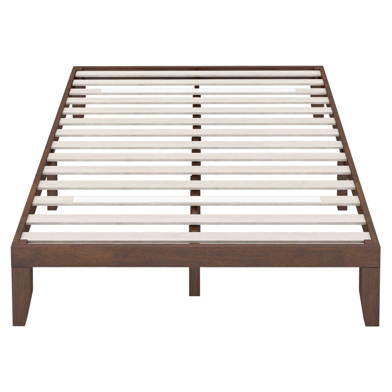 Wooden Bed Frame with Mattress Support for Bedroom or Guest Room