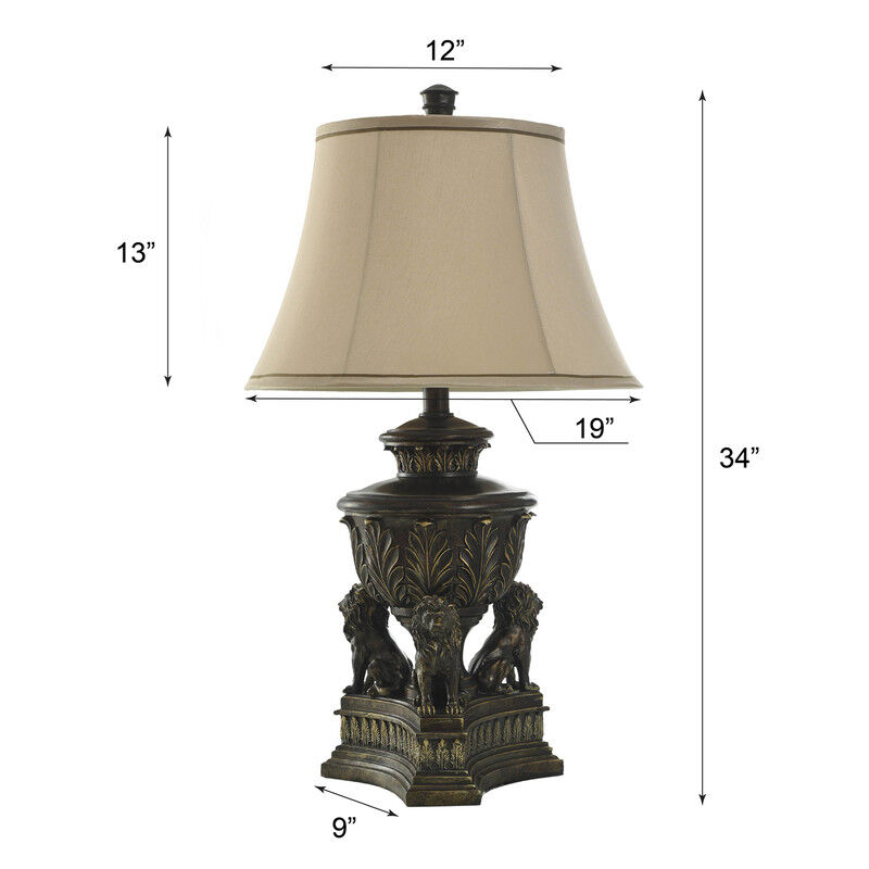The Regal Lion Table Lamp