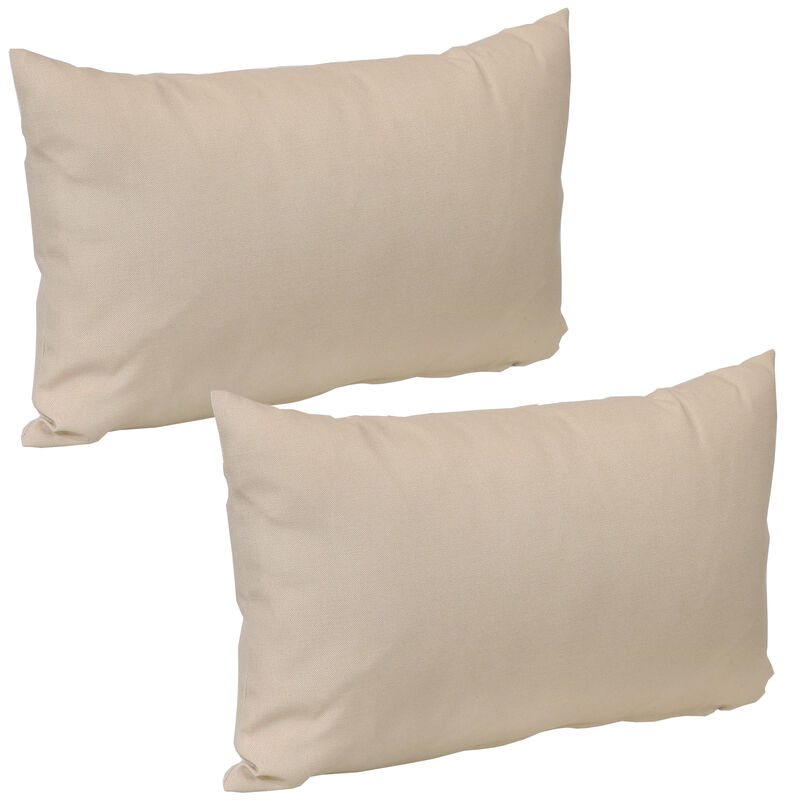 Sunnydaze Set of 2 20" Lumbar Polyester Throw Pillow Covers