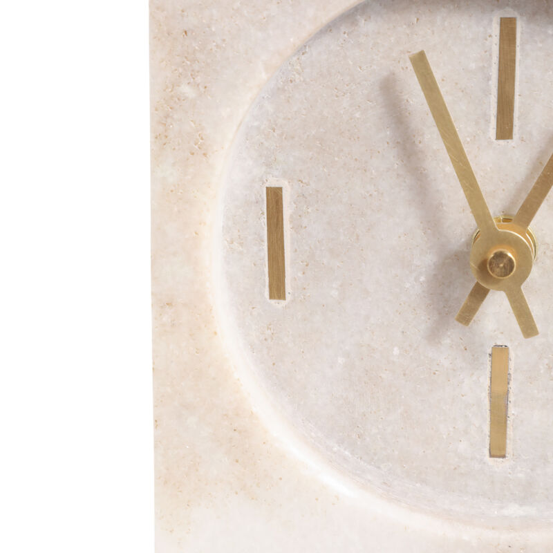 7x4" Marble Clock With Brass image number 4