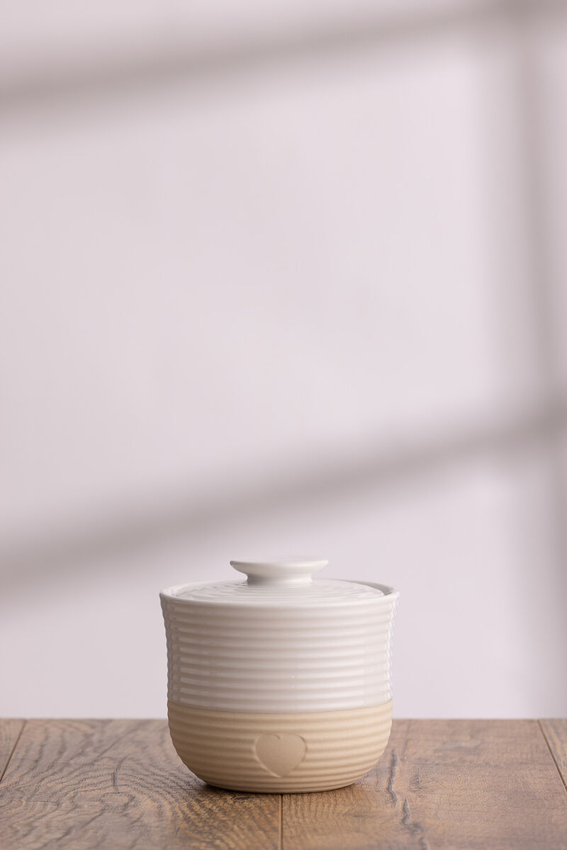 Mason Cash Rustic Charm Storage Jar, 700ml Airtight Stoneware Jar, Provincial Design image number 1