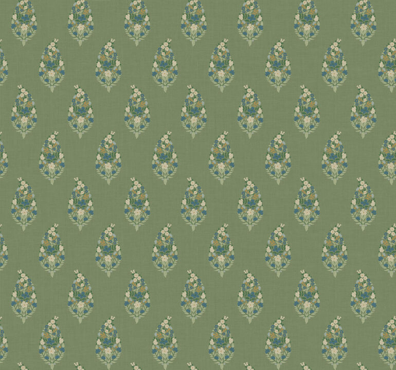 Paisley Green Wallpaper