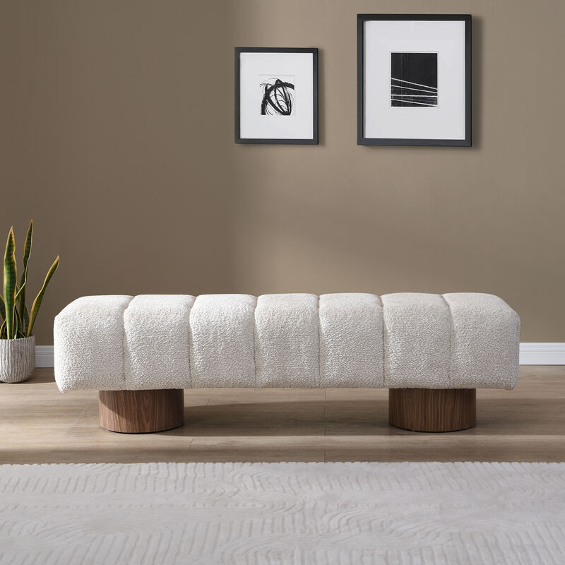 Merax Upholstered Dining Bench Ottoman
