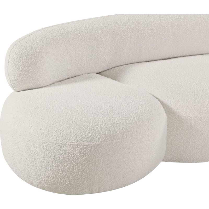 Meridian Furniture Venti Cream Boucle Fabric Sofa