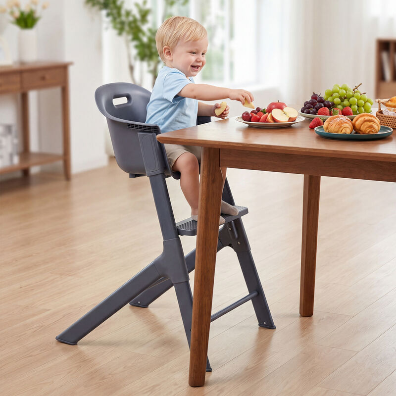 3 in 1 Convertible Baby High Chair with Tray and Adjustable Footrest image number 4