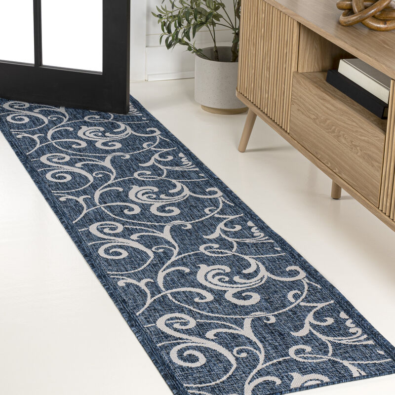 Maribel Traditional Classic All-Over Scroll Indoor/Outdoor Area Rug