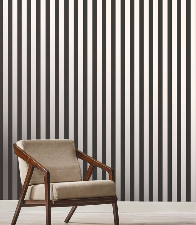 Style Sisters Thin Stripe Black Black Wallpaper SS21231