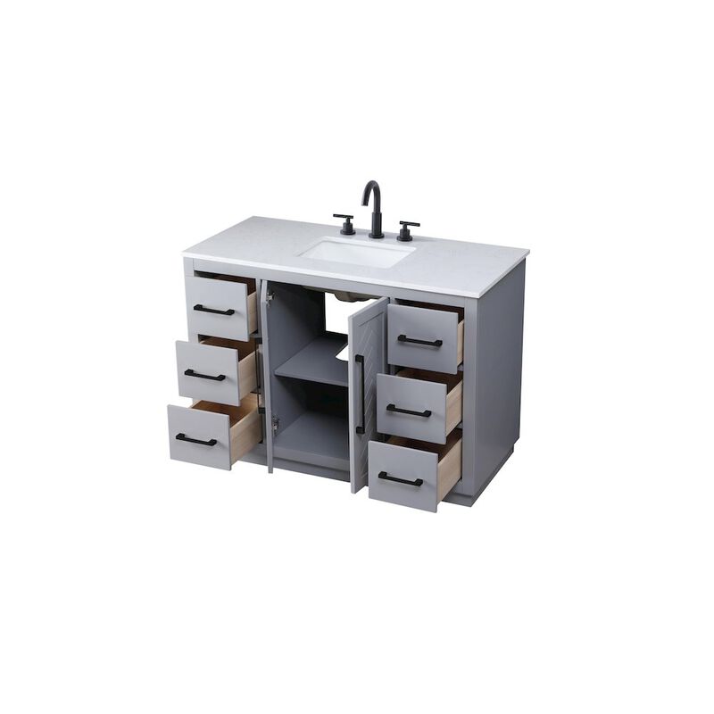 Elegant Kitchen and Bath 48 inch Single Bathroom Vanity in Grey