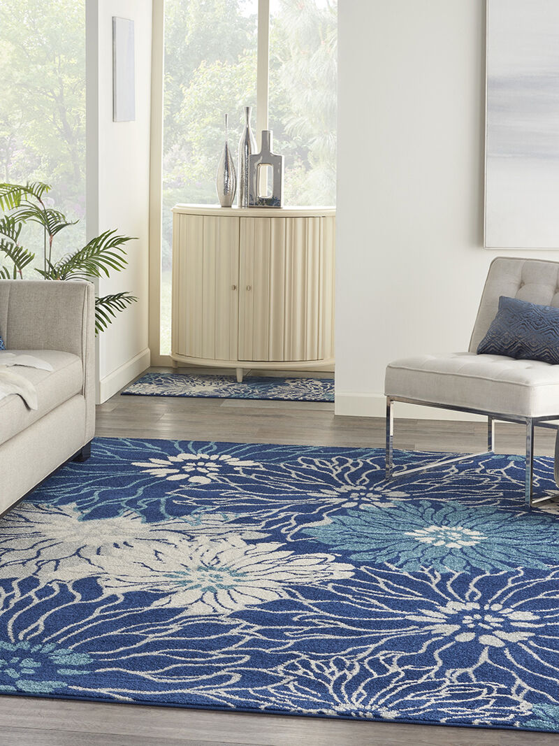 Passion PSN17 Navy/Ivory 6'7" x 9'6" Rug image number 1