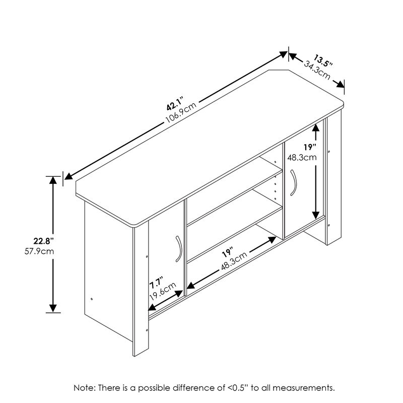 Furinno Furinno 14055EX Econ TV Stand Entertainment Center, Espresso