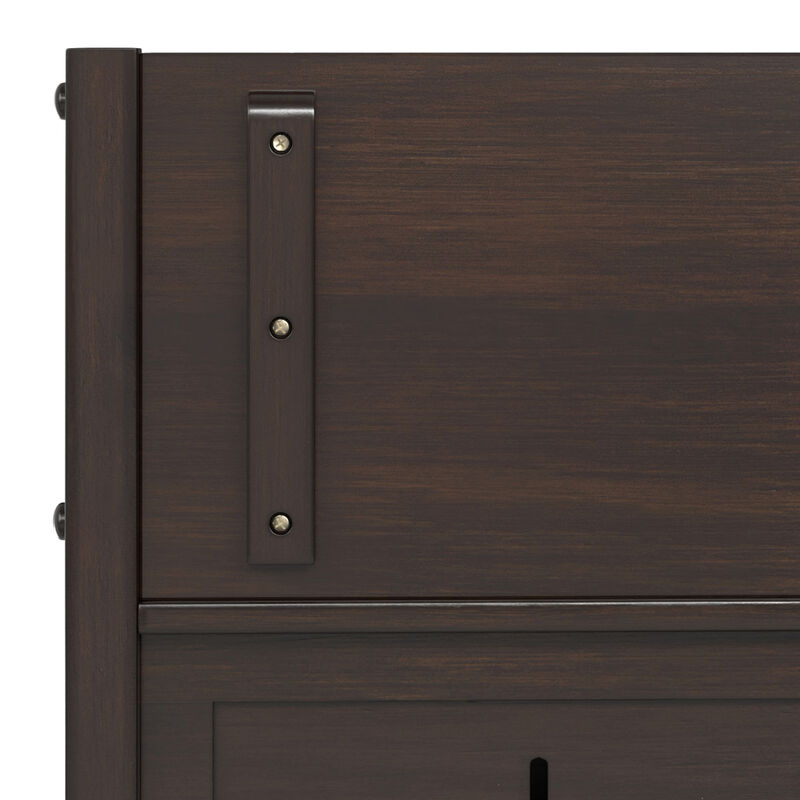 Connaught SOLID WOOD 30 inch Wide Traditional Small Entryway Storage Bench in Chestnut Brown