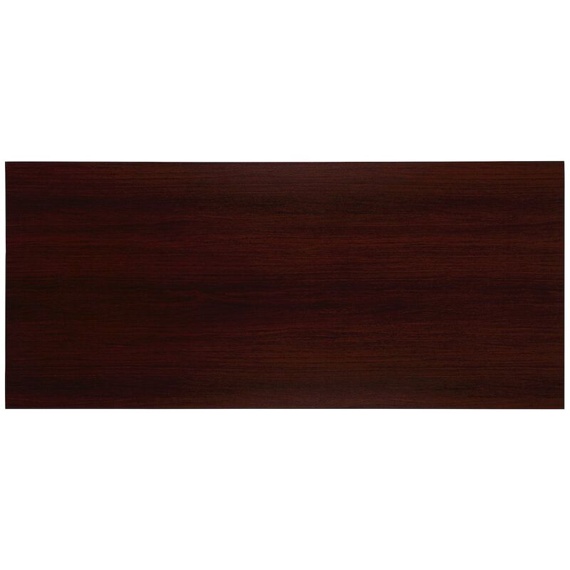 Flash Furniture Desk Industrial Computer Desk Sturdy Home Office Desk - 55" Length-Mahogany image number 7
