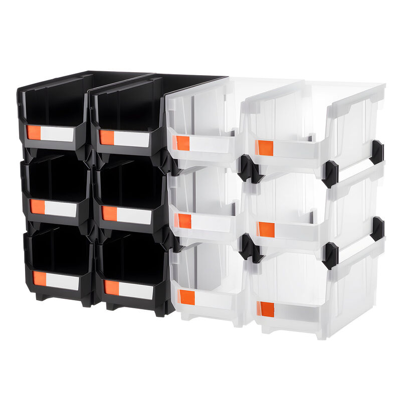 12 Pack Stackable Plastic Storage Bins, Organizer Containers for Small Items image number 4