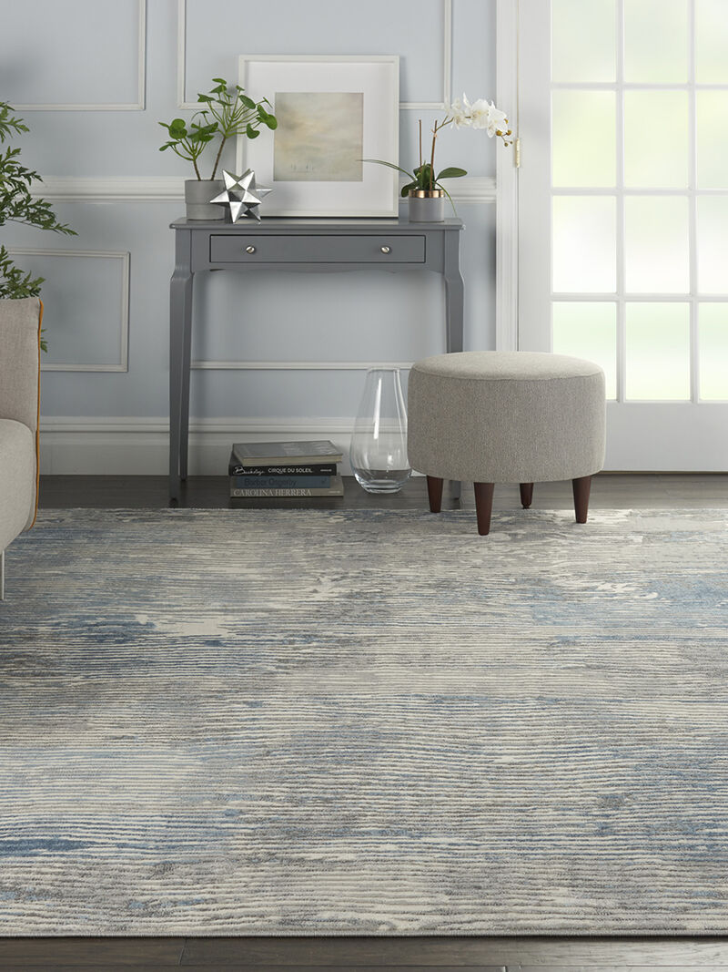 Solace SLA01 Ivory/Gray/Blue 8' x 10' Rug