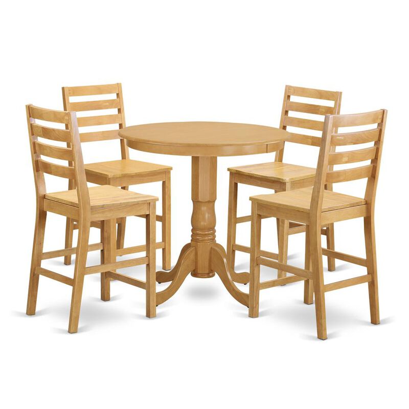 5 PC Dining counter height set-pub Table and 4 Dining Chairs.