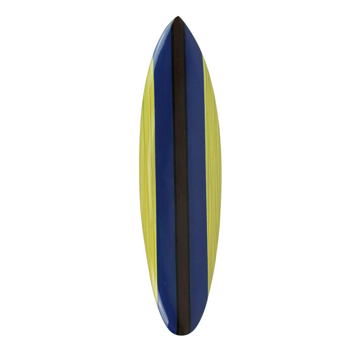 Set of 3 Wooden Striped Surfboard Wall Hangings 32 Inches Long