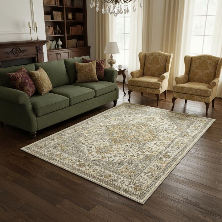 HomeRoots Oriental Washable Area Rug