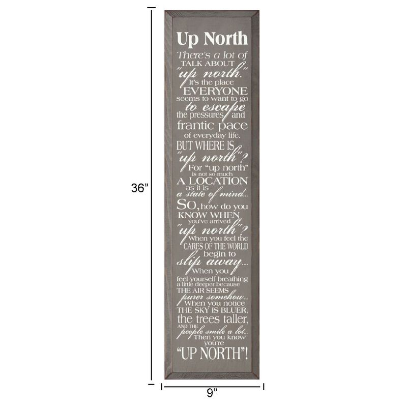 There&rsquo;s a Lot of Talk About Up North Funny Wood Sign Decor image number 2