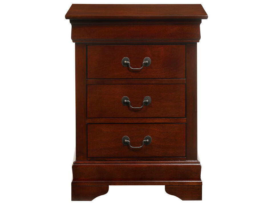 Louis Philippe 3-Drawer Nightstand (29 in. H x 16 in. W x 21 in. D)