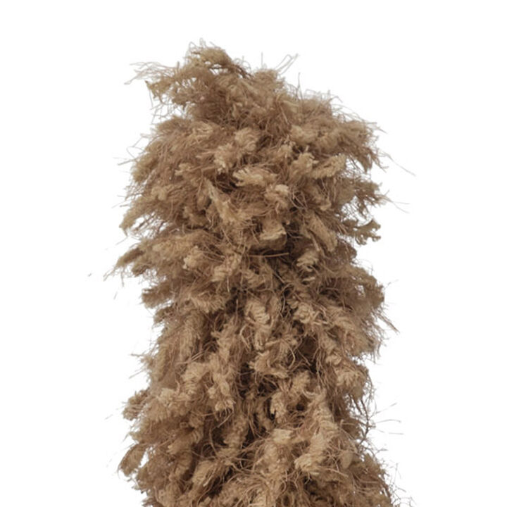 Fabric Yarn Tree with Wood Base, Tan