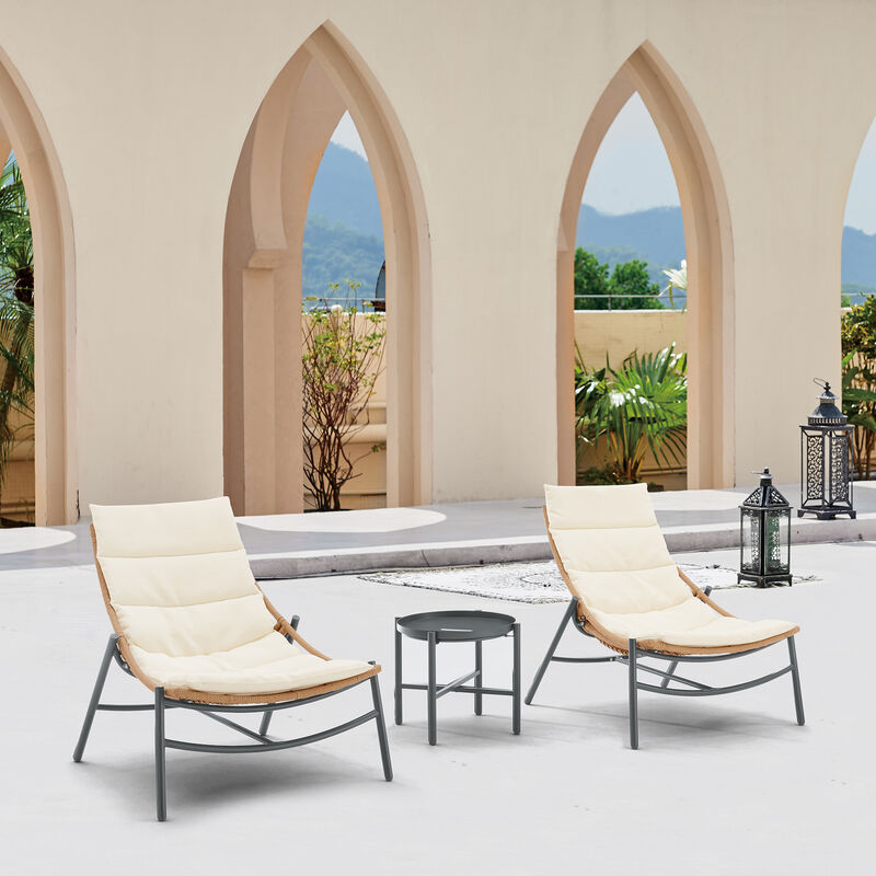 Sunset Cream 3-Piece Patio Set