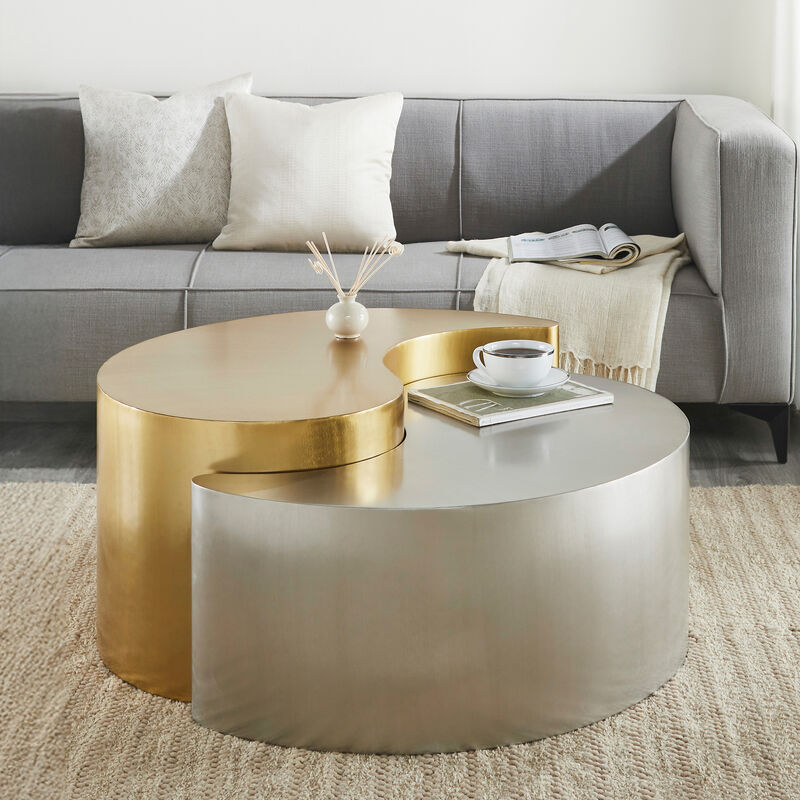 Zenavique Black & Gold Yin-Yang Coffee Table image number 6