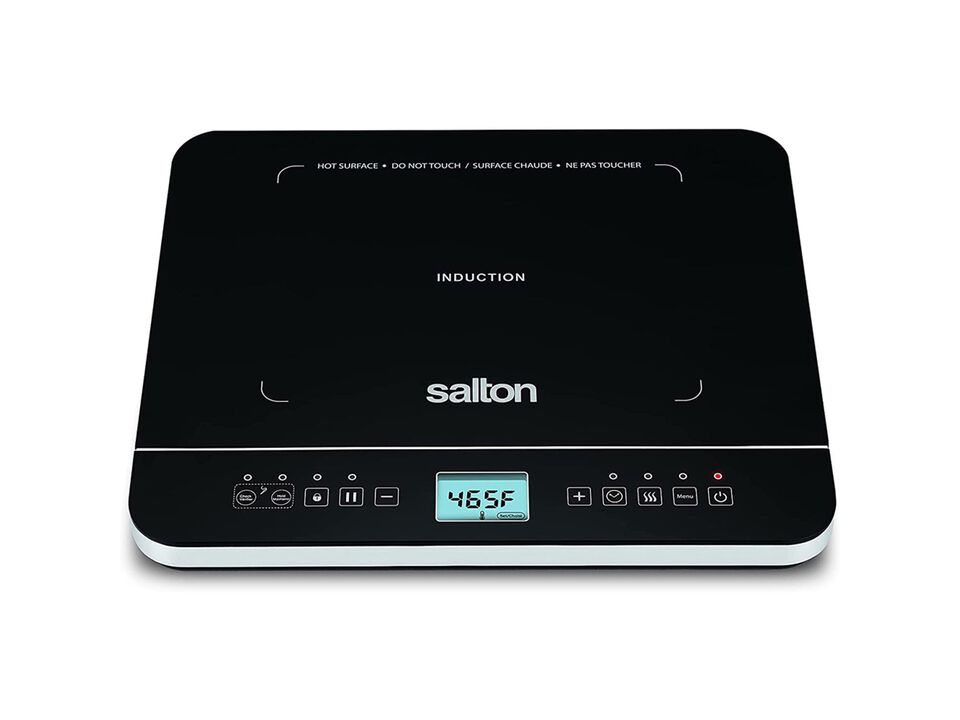 Salton ID1880 - Portable Induction Cooktop with Digital Display and Temperature Probe, Black