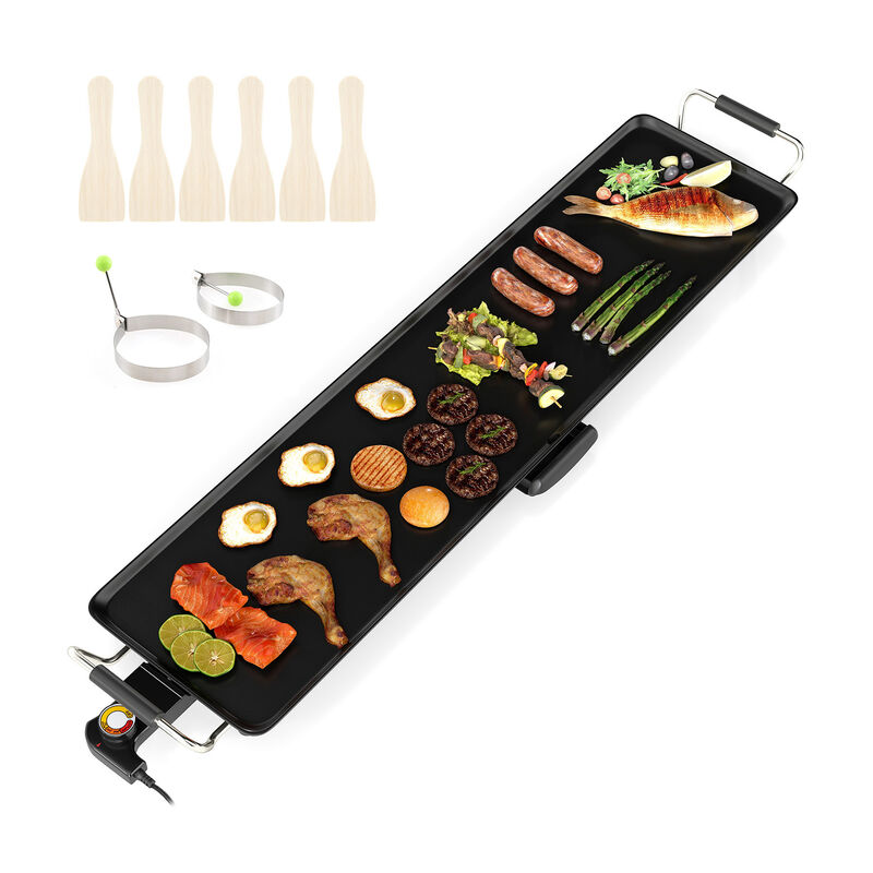 Nonstick Electric Griddle BBQ Grill with Adjustable Temperature Control image number 3