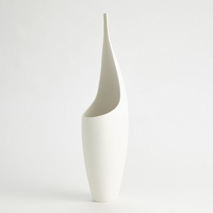 Curved Vase- White Large