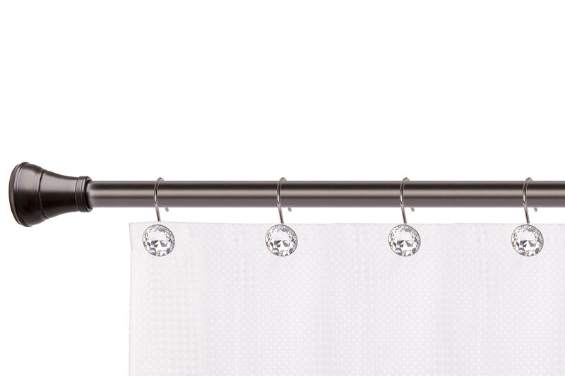 Utopia Alley Rust-Resistant Metal Shower Curtain Hooks with Large Crystal, Set of 12 image number 4