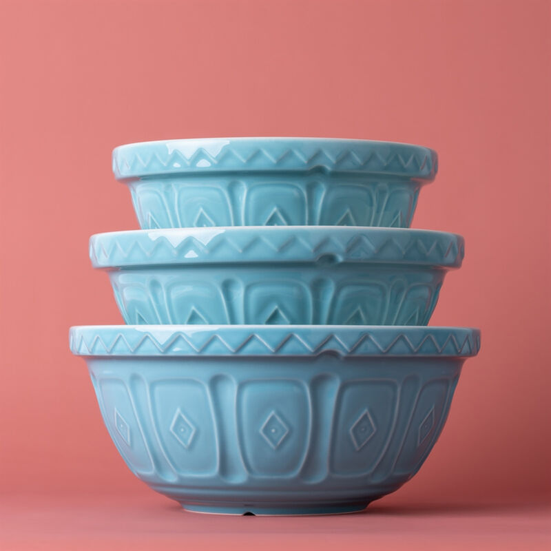 Mason Cash Color Mix Turquoise Size 24 Mixing Bowl, 2.15 Quart