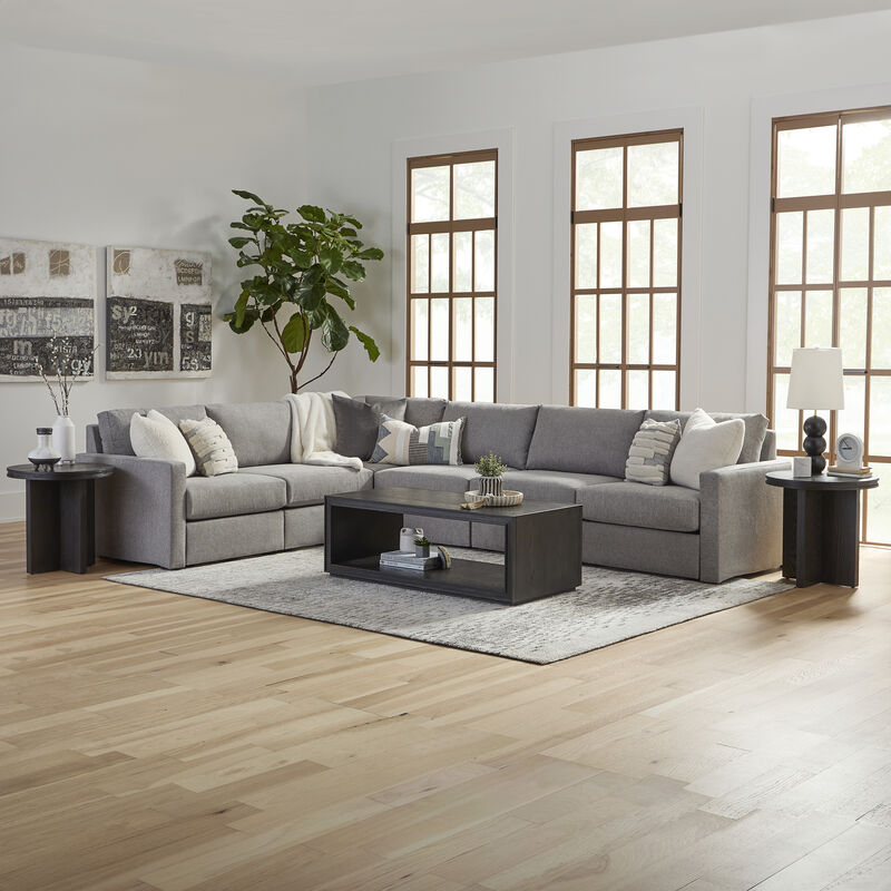 Flex Pebble 6-Seat Sectional with Standard Arm