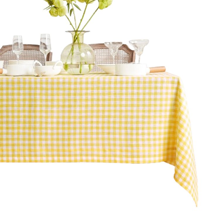 Linen Tablecloth - Gingham Check