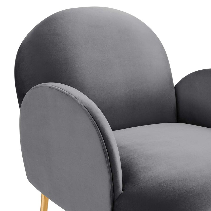 Modway Transcend Performance Velvet Armchair image number 4
