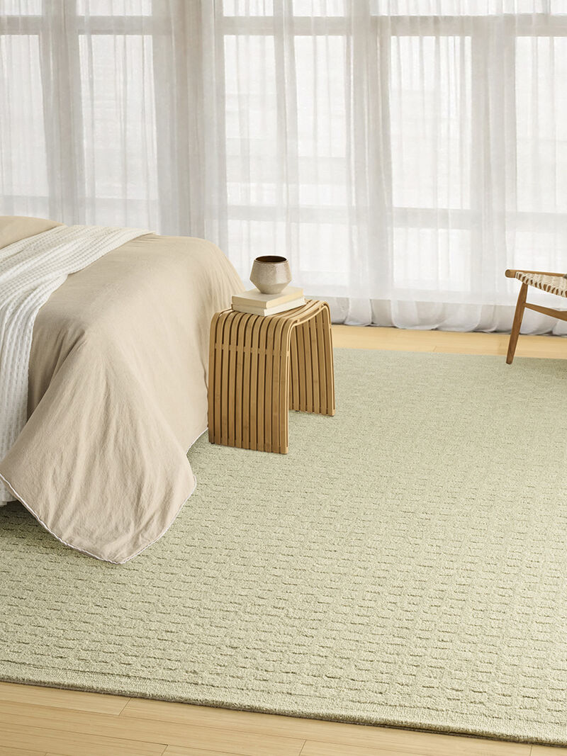 Pure Grids PGR01 Light Green 8'6" x 11'6" Rug